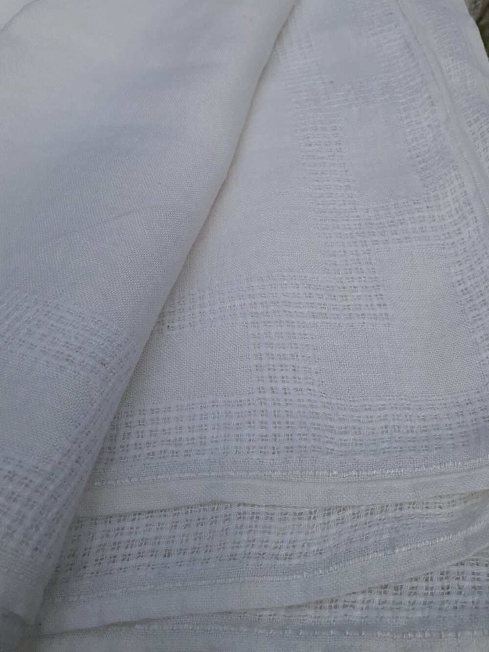 Beautiful White Vintage Tablecloth
